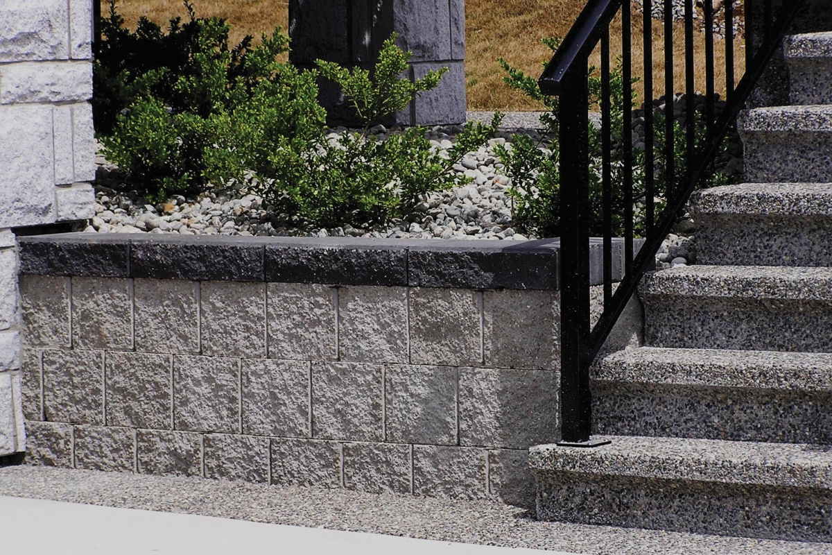 Hardscape Concrete Valley Stone Retaining Wall Allan Block Landscape Material