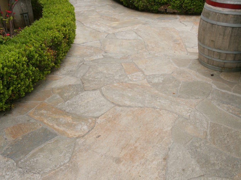 Sunset Gold Quartzite Natural Flagstone Walkway