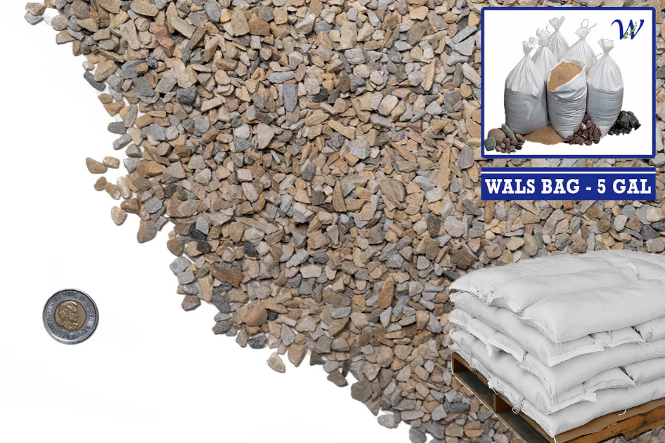 Pallet Of Sanding Rock Chip 5 Gallon Bags